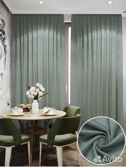 Шторы новые бархат 150/270 2 шт бирюзовый цвет