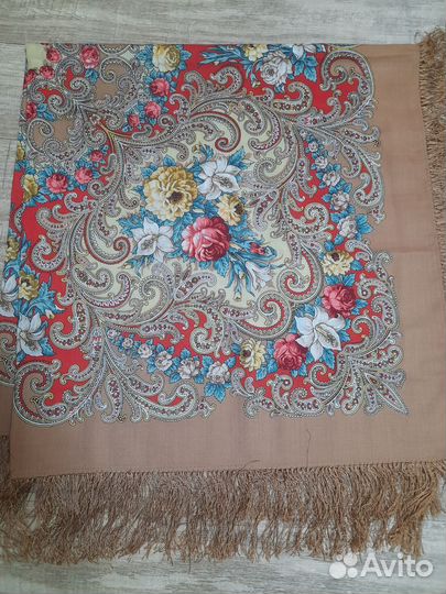 Новый Павловопосадский платок шерсть 100