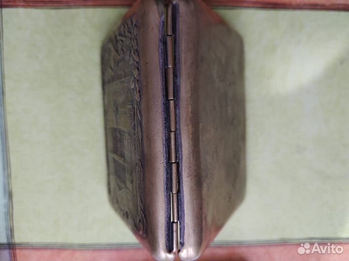 2 шт. Портсигар здание Моссовета и рыбак