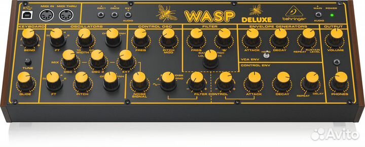 Монофонический синтезатор Behringer wasp Deluxe