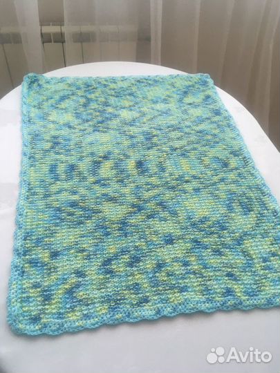 Вязанный плед для новорождённого