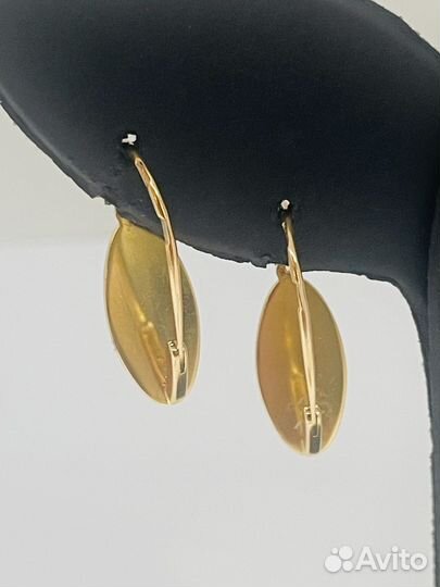 Золотые серьги Огурцы 583