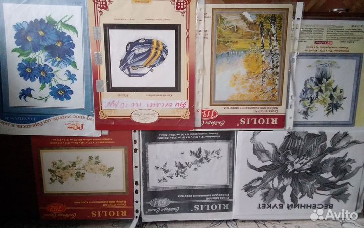 Канва для вышивания новая, вышивка