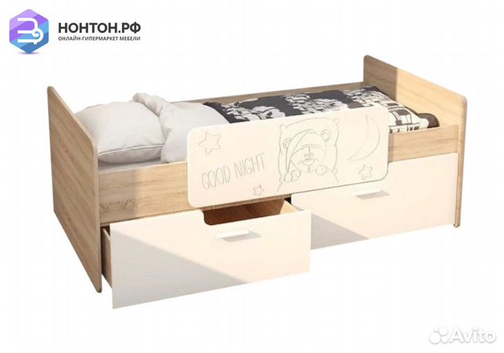 Кровать Умка белый глянец