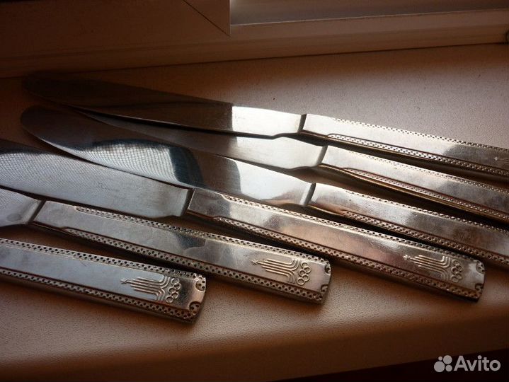 Набор, Ножи нержавейка с символом олимпиады-80