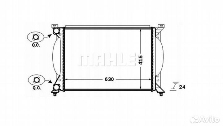 Новый радиатор двиг-ля из Европы mahle CR1417000S