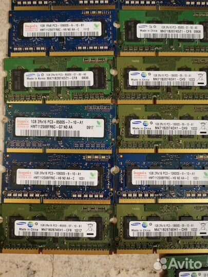 Память для ноутбука so-dimm DDR3 1GB 29шт
