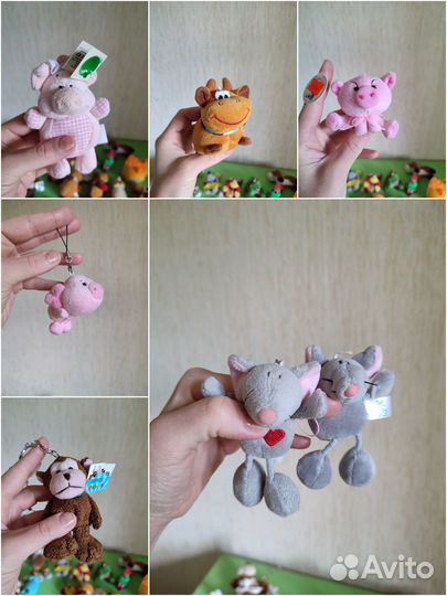 Новые мягкие игрушки-брелки, все симпатичные
