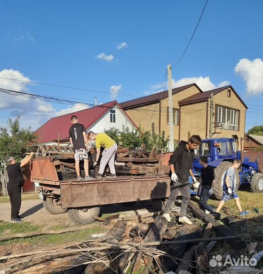 Вывоз мусора,вспашка земли,грузчики,спил деревьев