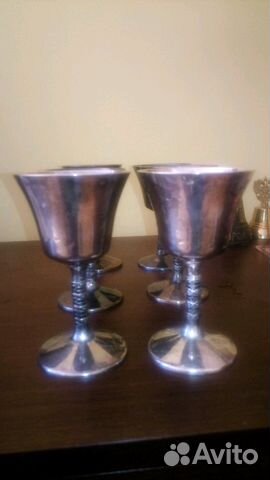 Бокалы посеребренные 6 шт