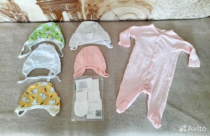 Пакет новых вещей для девочки от 0 до 3 месяцев
