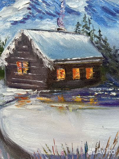 Картина маслом на холсте горы