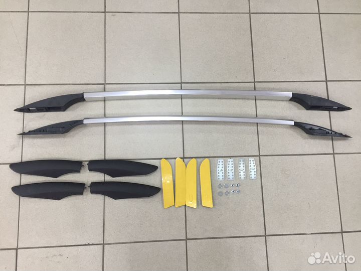 Рейлинги на крышу серебро SsangYong Korando 2010+