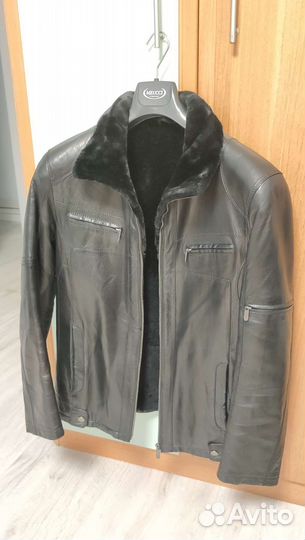 Дубленка мужская кожаная на меху