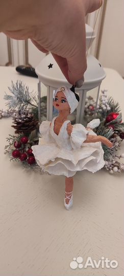 Ватная елочная игрушка 