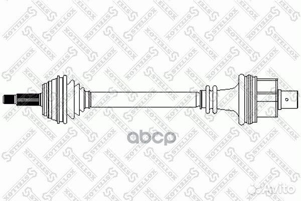 158 1020-SX привод правый 721mm ABS, 21067 Ren