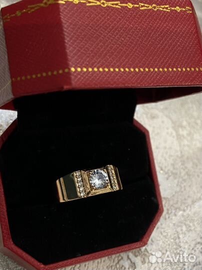 Кольцо перстень позолота