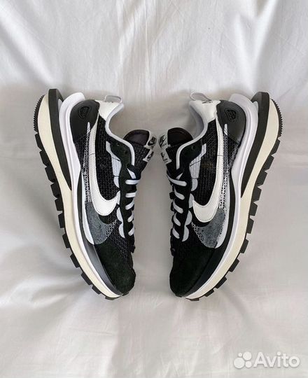 Sacai x Nike VaporWaffle Black White