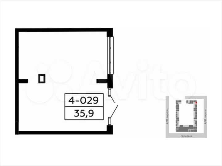 Аренда, торговое помещение, площадь 35.9 кв.м