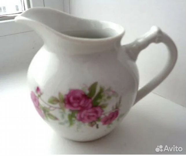 Хрусталь, молочник Дулево