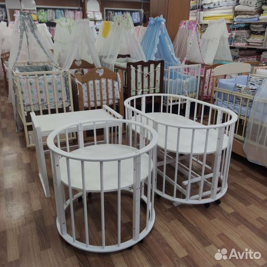 Новая круглая овальная детская кровать