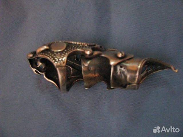 Перстень коготь серебряный