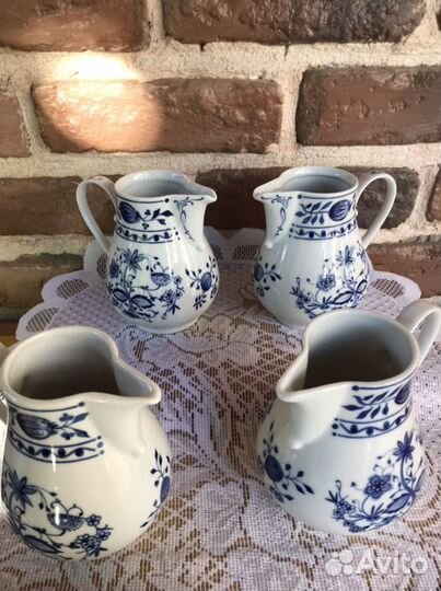 Молочники Синий лук, Луковый узор Кахла