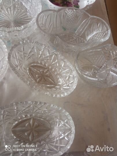 Ваза для фруктов хрусталь