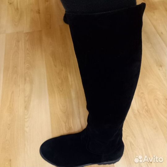 Сапоги зимние из натуральной замши