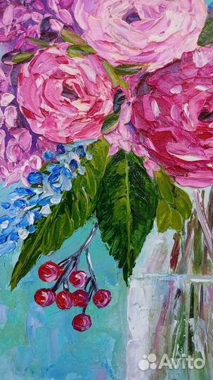 Картина маслом на холсте Цветы