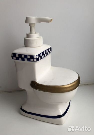 Дозатор для жидкого мыла «Унитаз», керамика