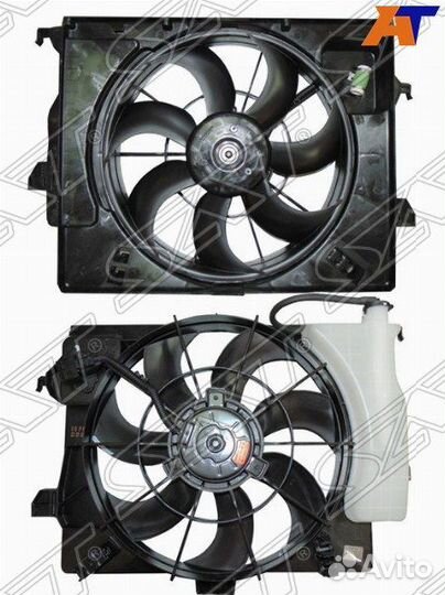 Диффузор радиатора в сборе Hyundai Solaris/Kia Rio