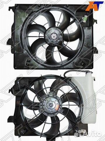 Диффузор радиатора в сборе Hyundai Solaris/Kia Rio