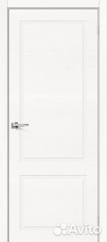 Межкомнатная дверь неоклассик-12.H, глухая, Whitey