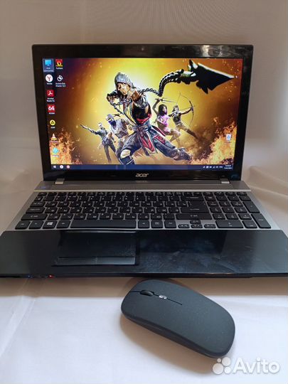 Игровой ноутбук Acer 8гб 4ядра Ssd+Hdd Акб 2-3ч