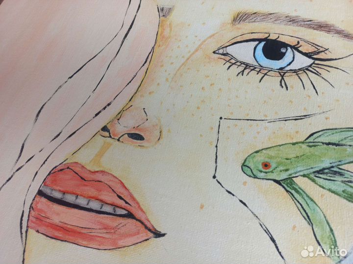 Картина интерьерная, Девушка, Фантазия, Мечта