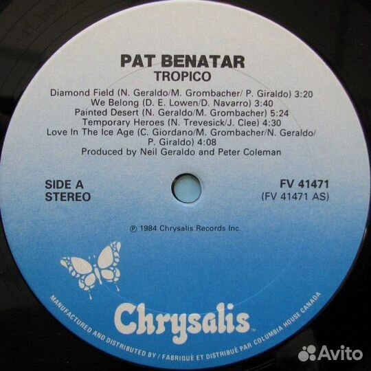 Винил Pat Benatar – Tropico