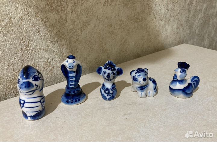 Фигурки животных Гжель