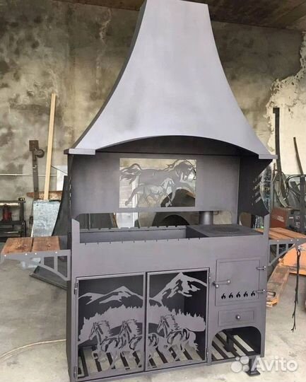 Мангал с вытяжкой
