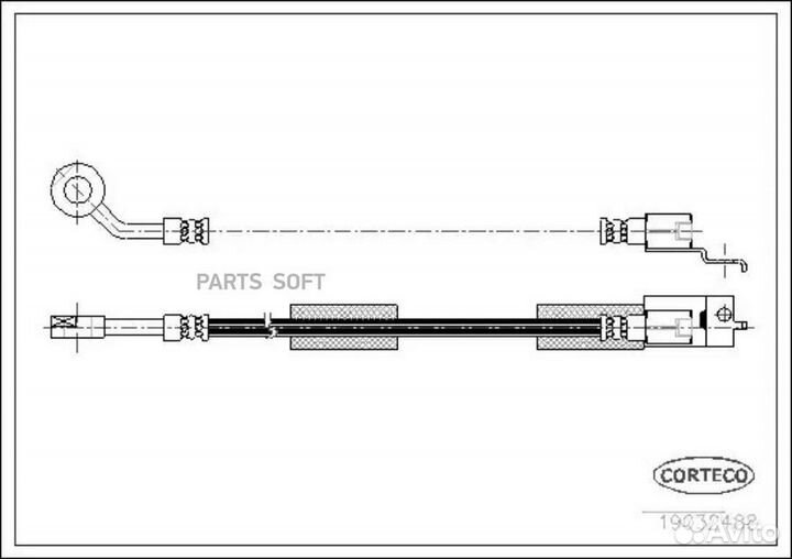 Corteco 19032488 Шланг тормозной jeep grand cherok