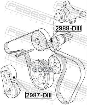 Ролик натяжной land rover discovery III 05-09