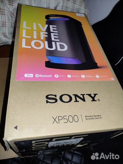 Коробка от sony SRS-XP500