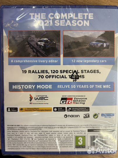 WRC 10 The Official Game диск для PS5 новый