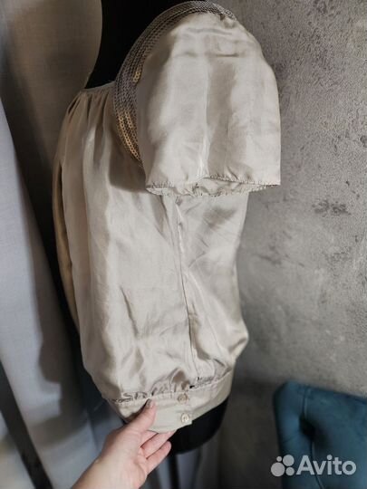 Блузка натуральный шелк 46р