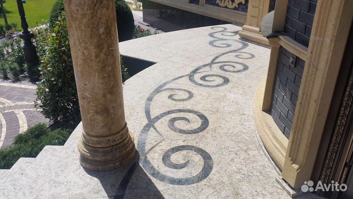 Крыльцо из гранита, монтаж гранита, укладка гранит