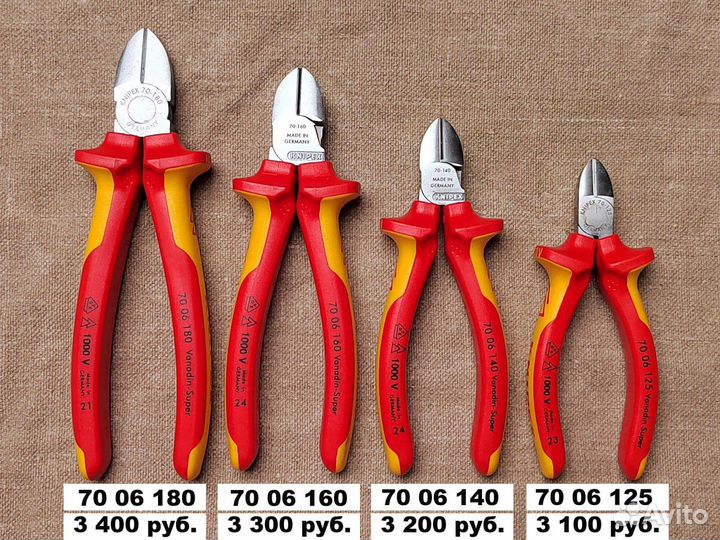 Knipex, кабелерезы, бокорезы, болторезы, кусачки