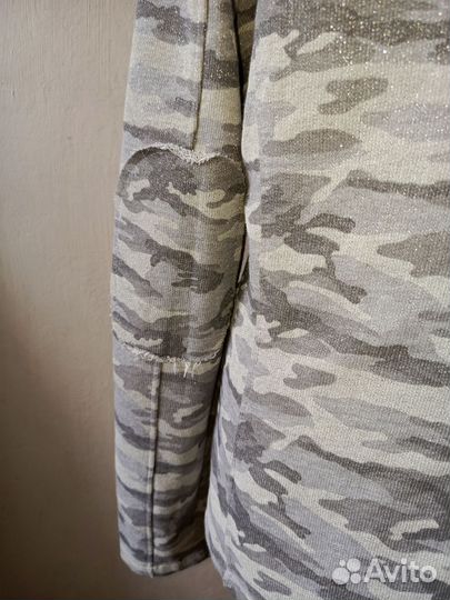 Италия жакет хлопковый серый с блеском 46