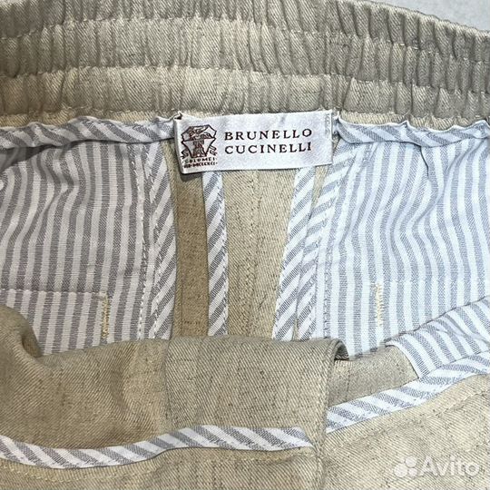 Brunello Cucinelli мужские льняные брюки