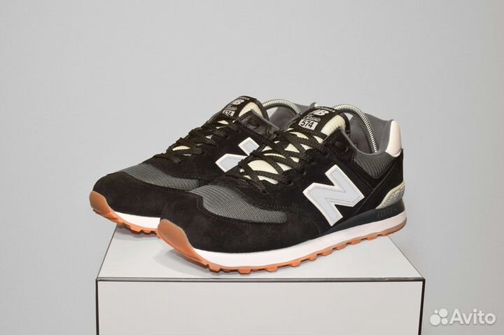 New Balance 574 (41-46, Черные, Топ тренд)