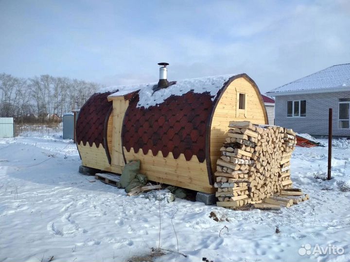 Баня-квадро, бочка